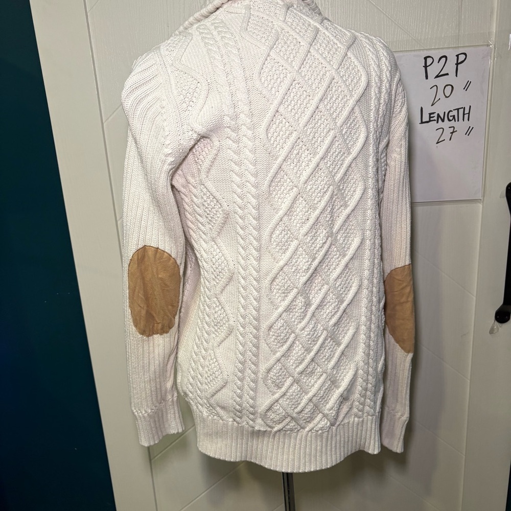 Swedish Cotton Cable‎ Knit Cardigan | heritage alpine sweater-Medium/ grandpa - Picture 14 of 16